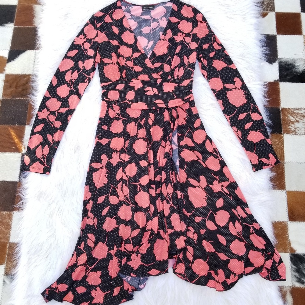 Max & Cleo Black and Orange Dress, size Small.